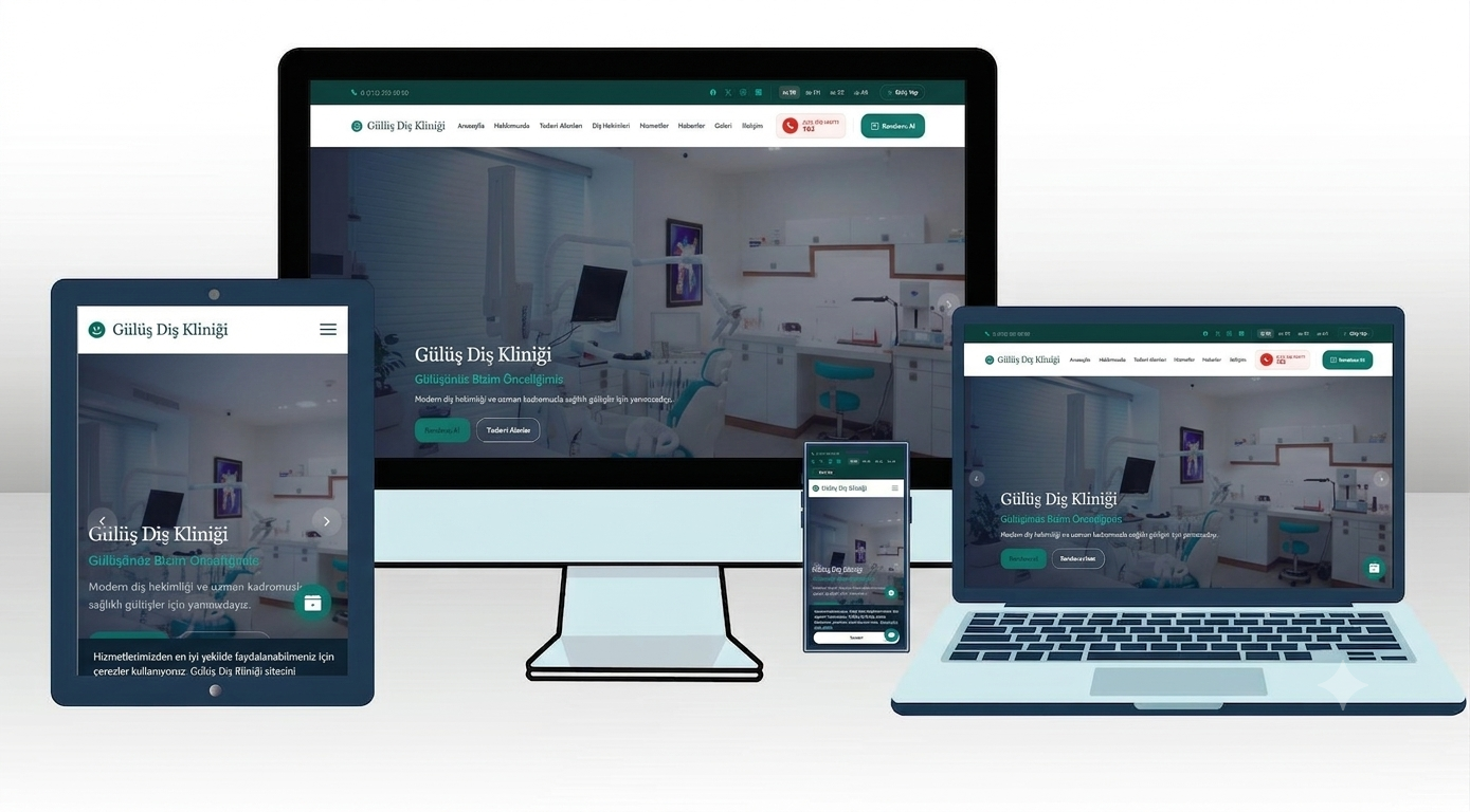 Diş Kliniği Web Sitesi Scripti | Yeni Dil Sistemli, Online Randevu, Üye Girişi, Canlı Destek