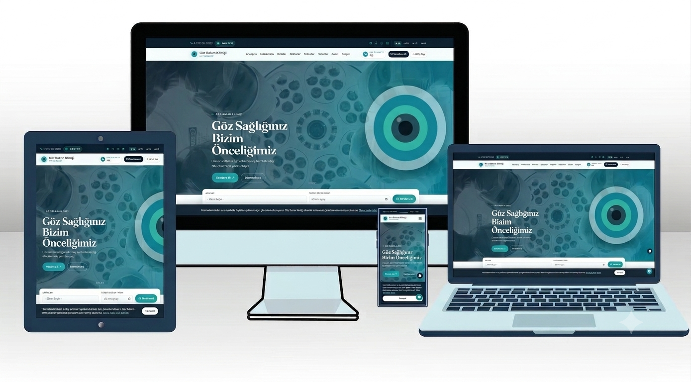 Göz Kliniği Web Sitesi Scripti | Yeni Dil Sistemli, Katarakt, LASIK, Retina, Online Randevu