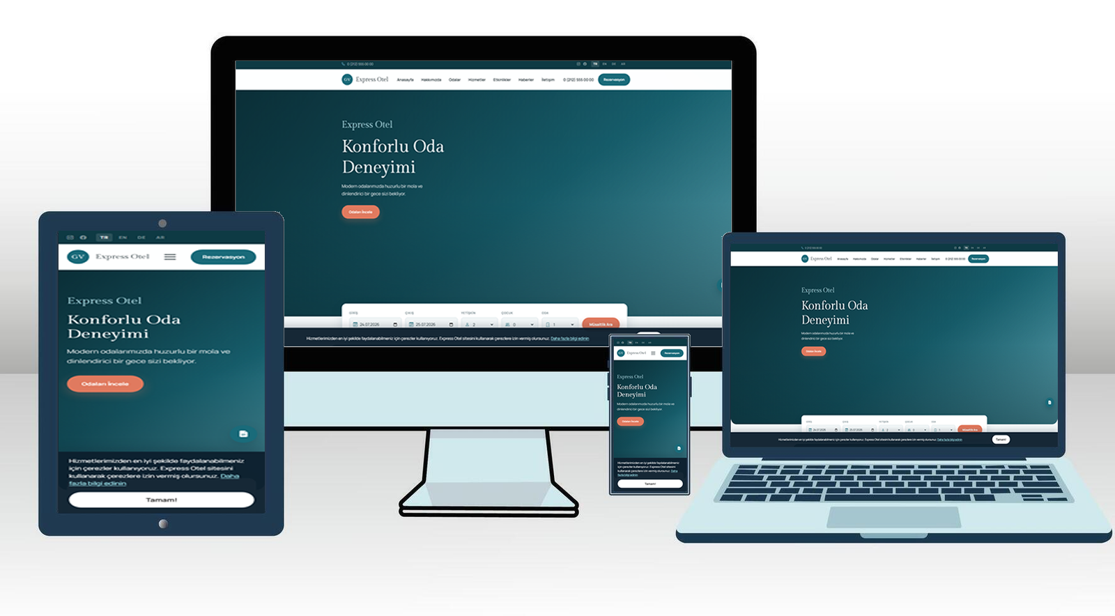 Otel Web Sitesi Scripti | Yeni Dil Sistemli, Oda Müsaitlik Arama, Rezervasyon, Etkinlik Takvimi